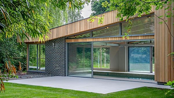External view of a contemporary pool